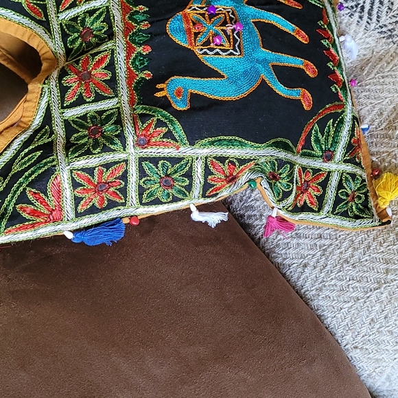 NEW BO HO TASSEL EMBROIDERED MULTI HANDBAG UNIQUE - Picture 14 of 16